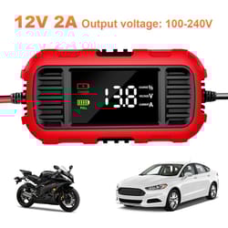 12v smart trickle charger & maintainer for car and motorcycle batteries