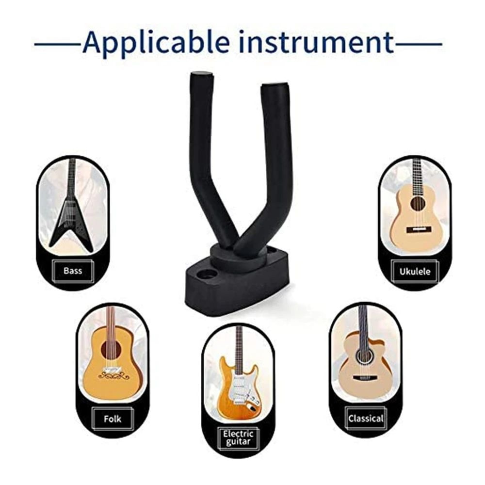 Wall Mount Guitar Hanger With NonSlip AutoLock Bracket For Electric Bass Ukulele 1