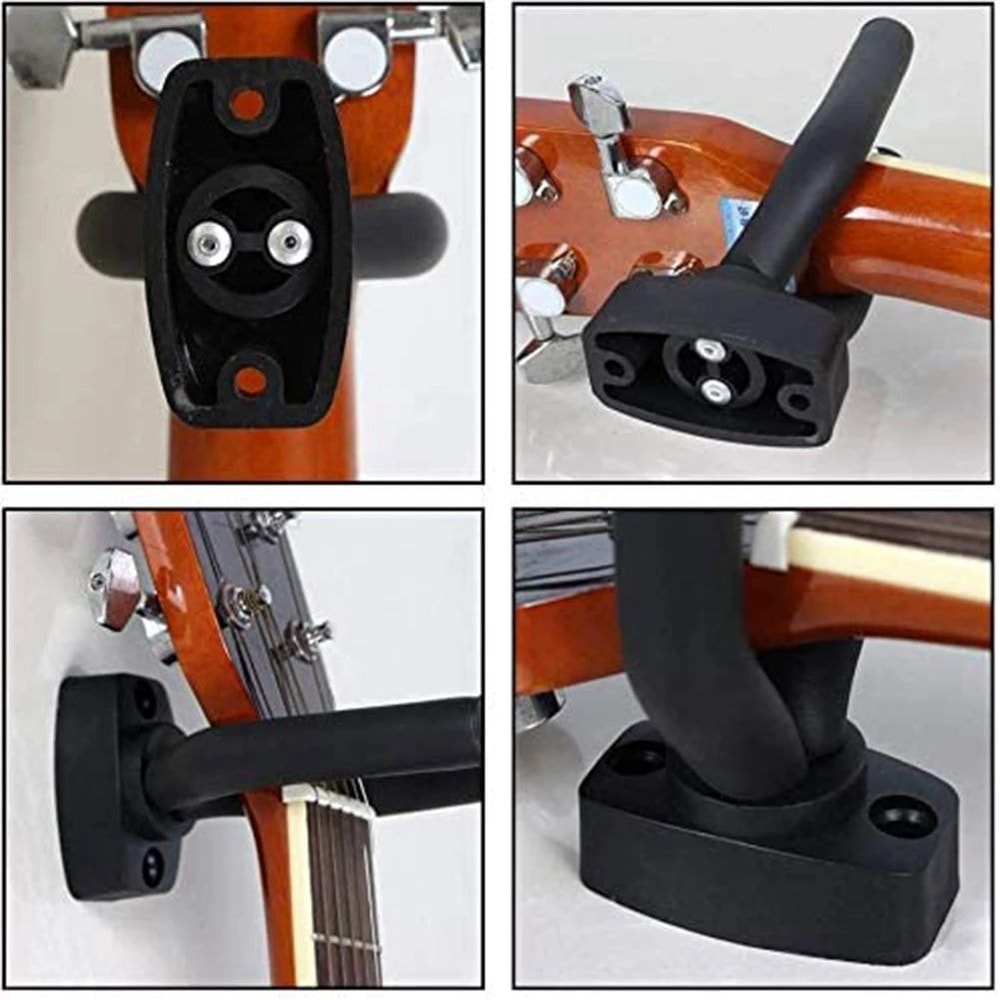 Wall Mount Guitar Hanger With NonSlip AutoLock Bracket For Electric Bass Ukulele 2