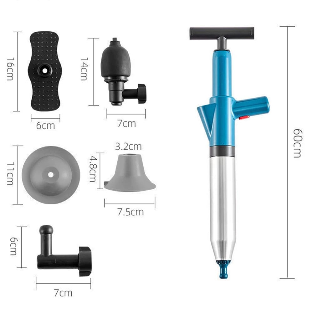 HighPressure Drain Plunger For Toilets Sinks Showers 5