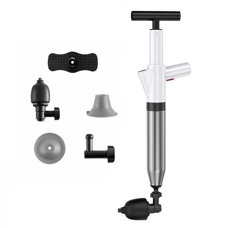 HighPressure Drain Plunger For Toilets Sinks Showers 8