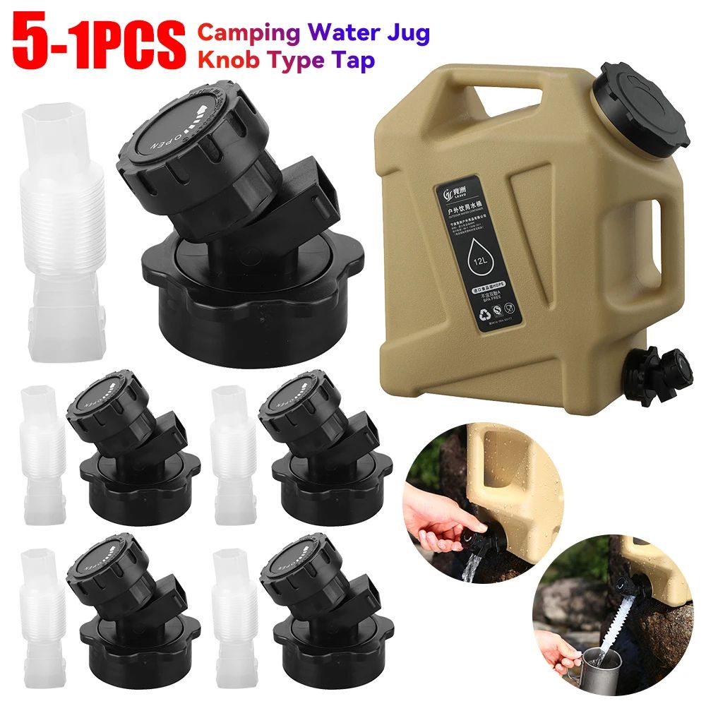 Portable Camping Water Jug Faucet With Flexible Extender Hose 15 PCS 0