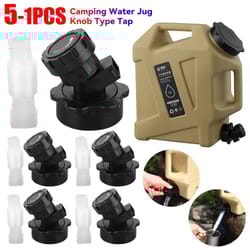 portable camping water jug faucet with flexible extender hose (1–5 pcs)