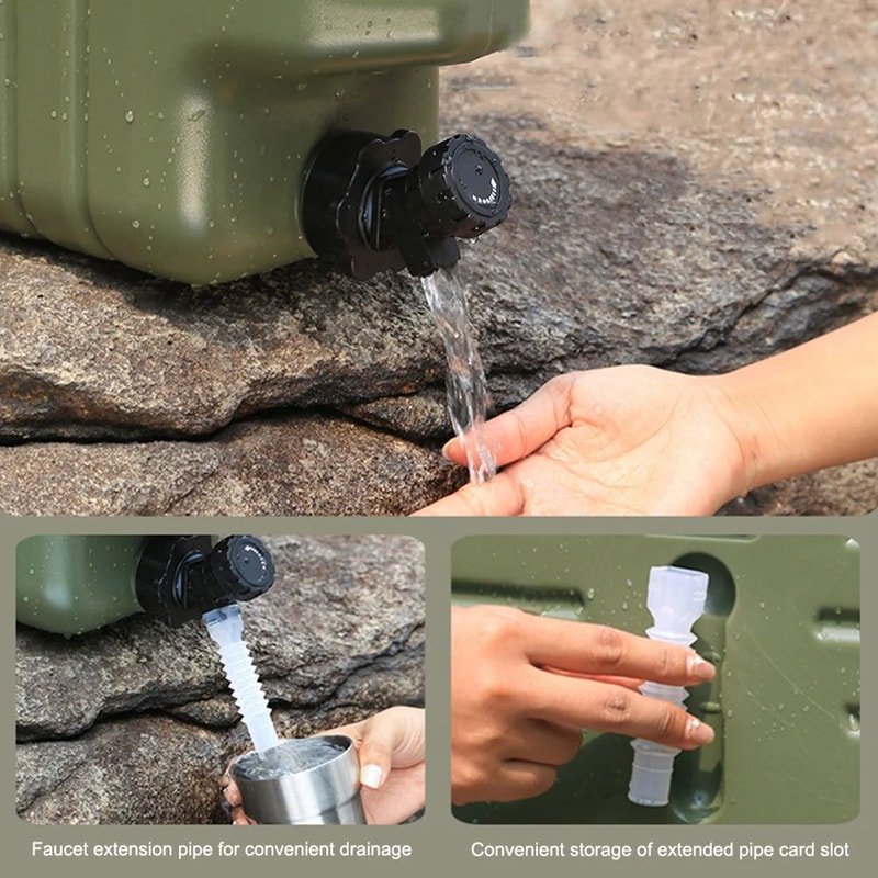 Portable Camping Water Jug Faucet With Flexible Extender Hose 15 PCS 5