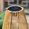 Solar Rattan Outdoor Lantern With Handle Waterproof Hanging Standing Garden Light 5