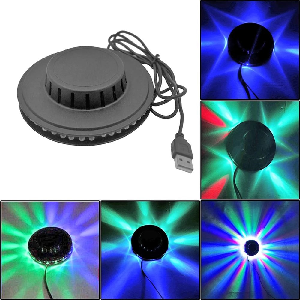SoundActivated RGB Disco Light Bar With Rotating LED Effects USB Party Stage Lighting 0