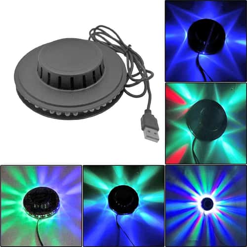 Sound-Activated RGB Disco Light Bar with Rotating LED Effects – USB Party & Stage Lighting