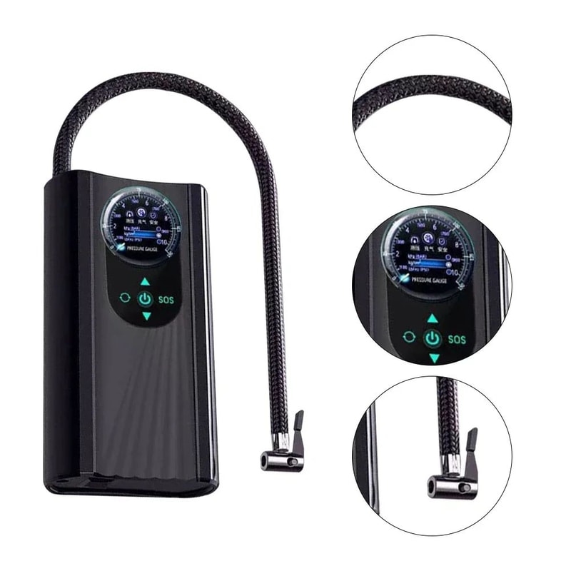 12V Portable Car Tire Inflator High Precision Electric Air Compressor With Digital Gauge 7