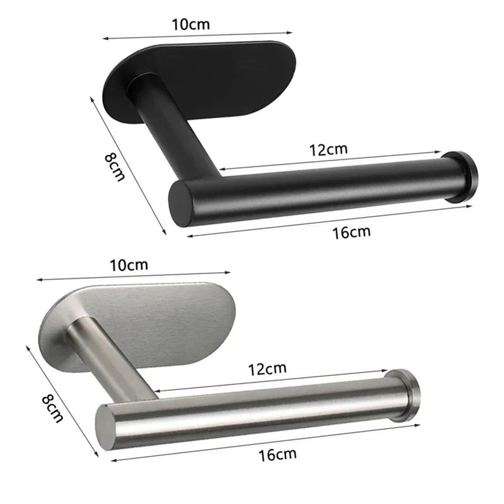 NoDrill Stainless Steel WallMounted Toilet Paper Holder 1