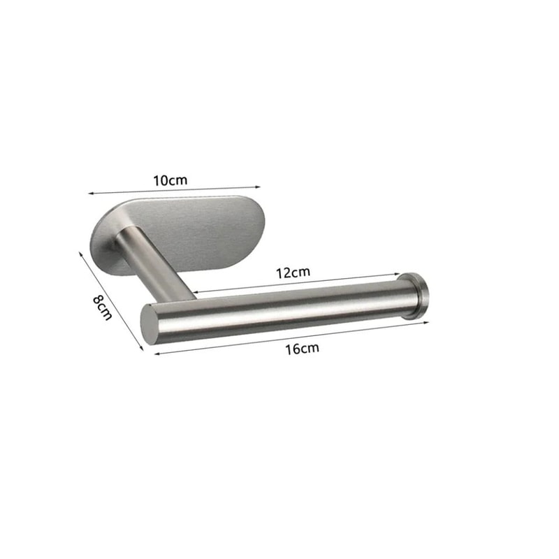 NoDrill Stainless Steel WallMounted Toilet Paper Holder 6