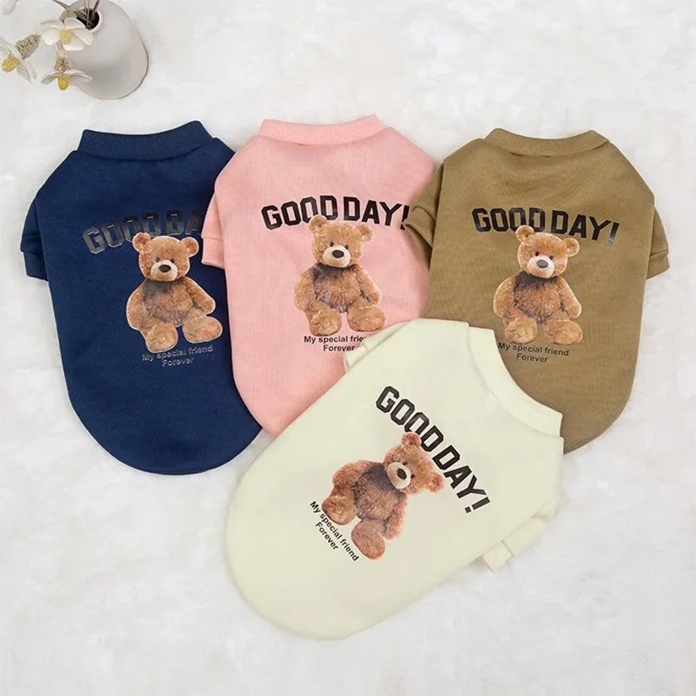 Cozy Bear Winter Dog Sweater Warm Pullover Jacket For Small Medium Pets 5