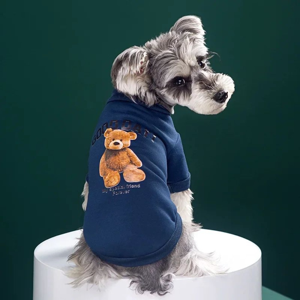 Cozy Bear Winter Dog Sweater Warm Pullover Jacket For Small Medium Pets 9