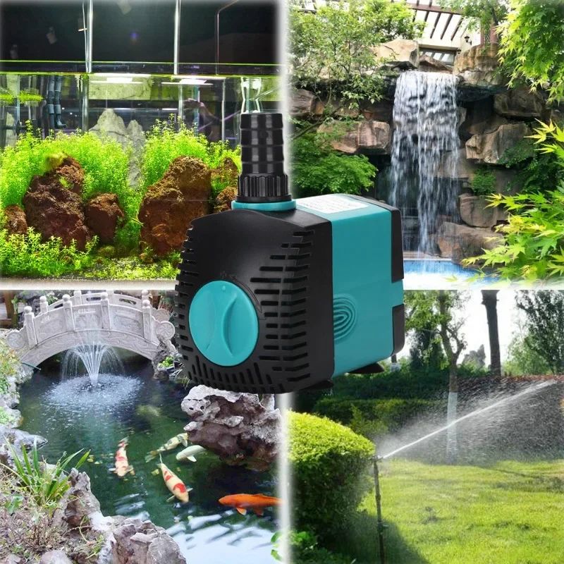 UltraQuiet Submersible Aquarium Water Pump With Filter 3W25W 5