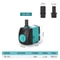 UltraQuiet Submersible Aquarium Water Pump With Filter 3W25W 7