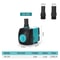 UltraQuiet Submersible Aquarium Water Pump With Filter 3W25W 9