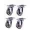 Soft Rubber Swivel Furniture Caster Wheels 4Pack Universal Rolling Casters For Furniture Carts 6