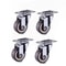 Soft Rubber Swivel Furniture Caster Wheels 4Pack Universal Rolling Casters For Furniture Carts 6