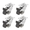 Soft Rubber Swivel Furniture Caster Wheels 4Pack Universal Rolling Casters For Furniture Carts 7