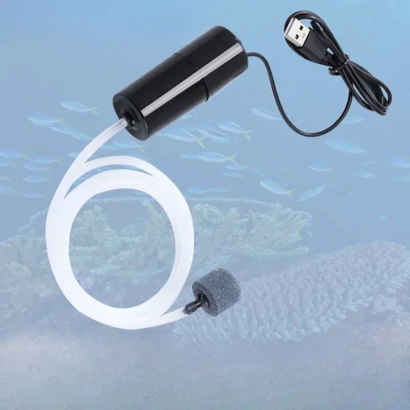 Portable USB Aquarium Oxygen Pump Mini Silent Air Oxygenator For Fish Tanks Outdoor Fishing 0