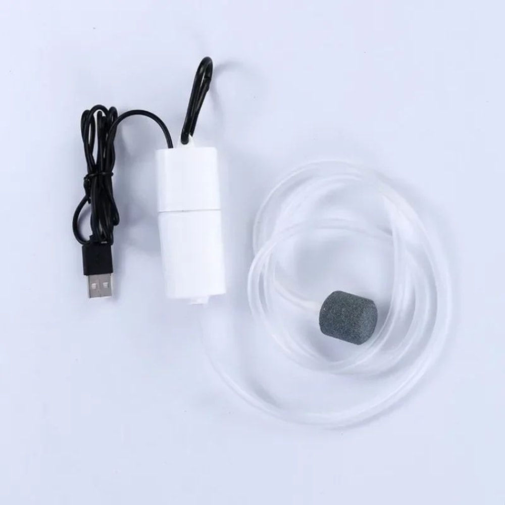 Portable USB Aquarium Oxygen Pump Mini Silent Air Oxygenator For Fish Tanks Outdoor Fishing 4