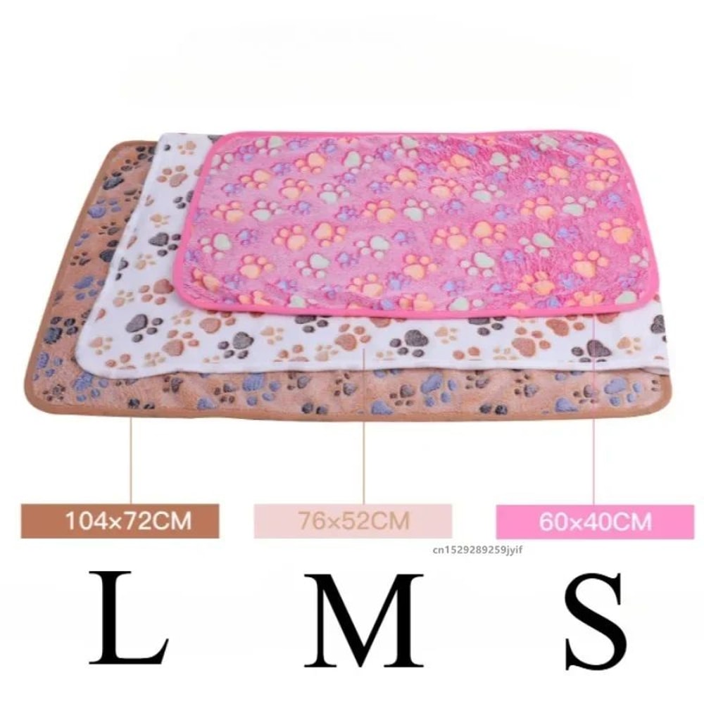 UltraSoft Plush Pet Blanket For Dogs Cats Cozy Cartoon Winter Pet Mat 1