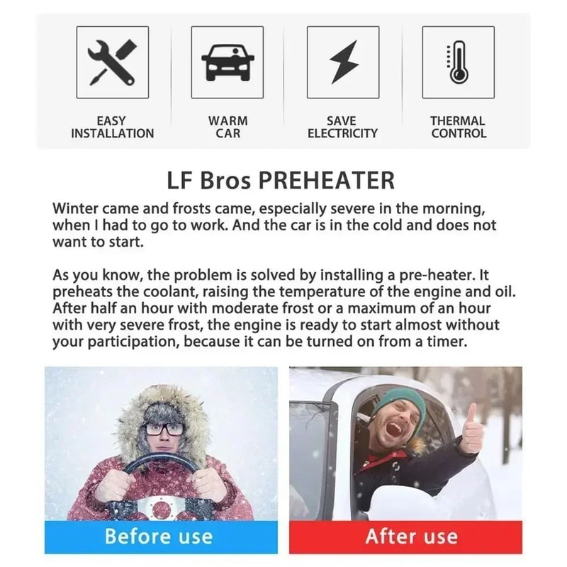 HighPerformance 3000W Diesel Engine Coolant Heater For Cars Trucks 220V 15