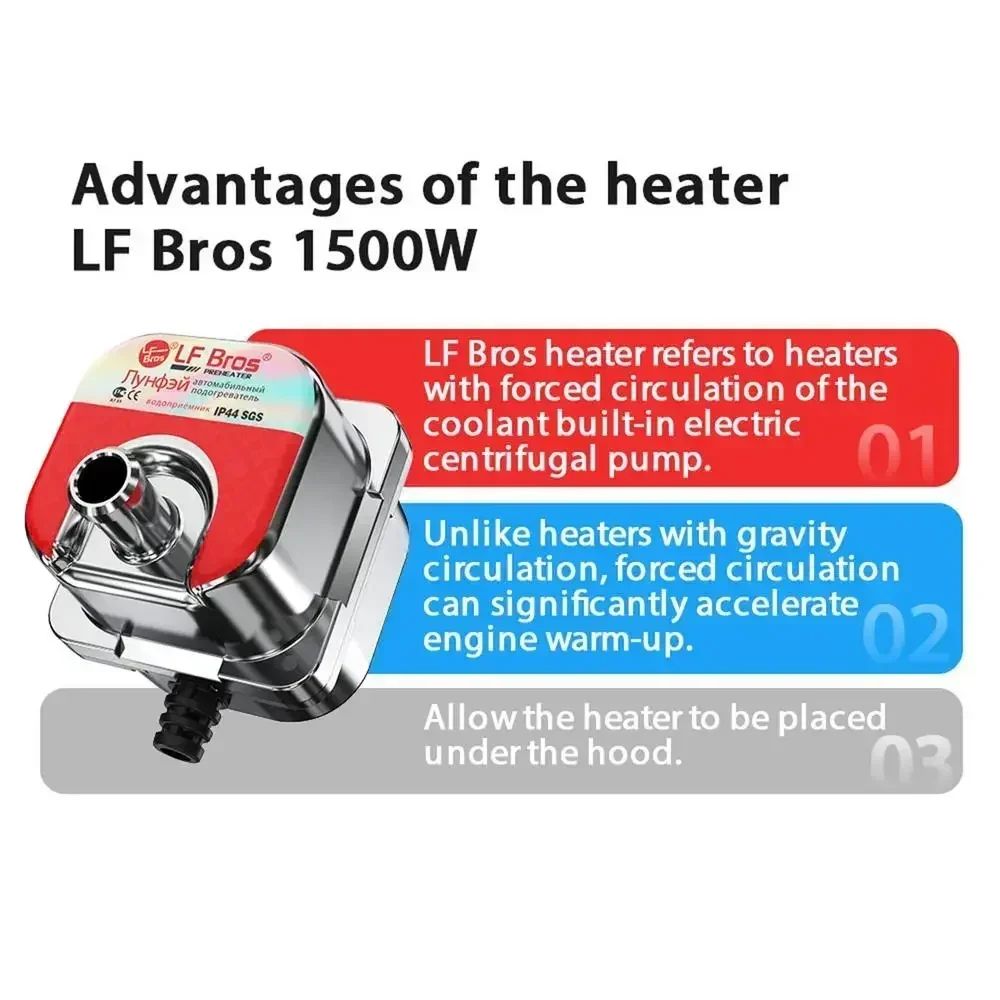 HighPerformance 3000W Diesel Engine Coolant Heater For Cars Trucks 220V 16