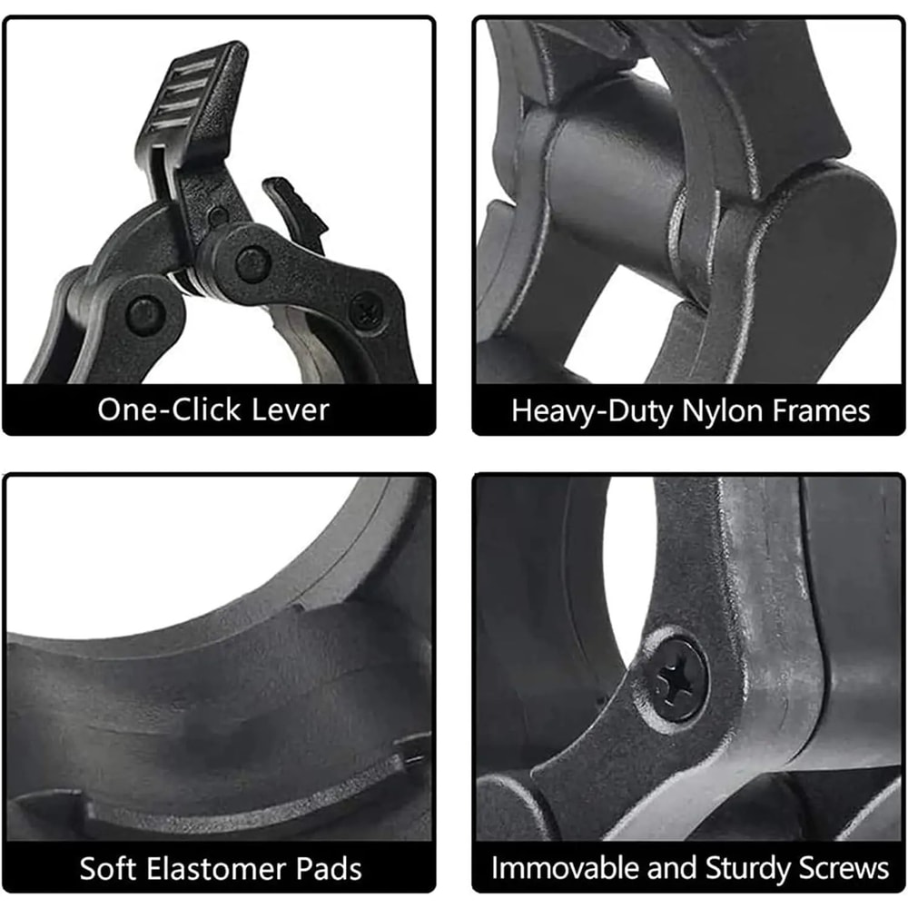 QuickLock Pro 2550mm Barbell Collars For Secure Weightlifting 6