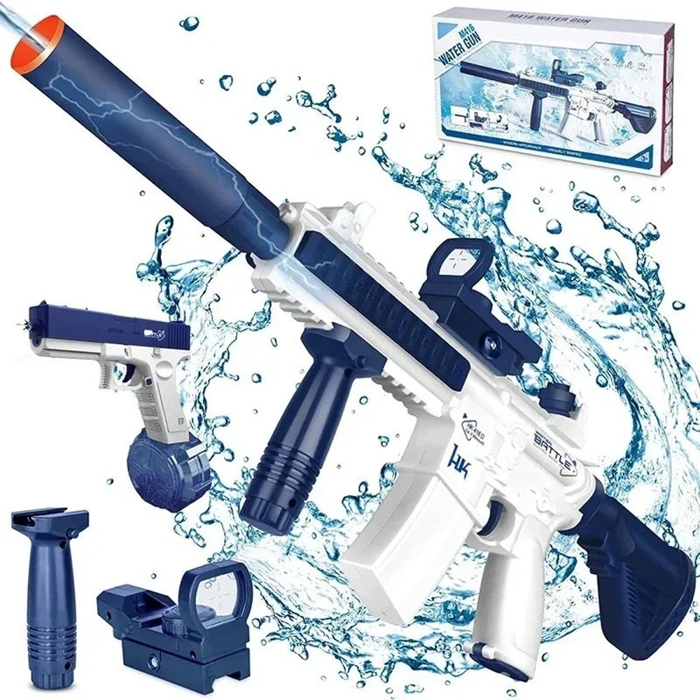 AquaStrike Pro M416 Electric Water Gun Fully Automatic Rechargeable Blaster For Kids Teens 0