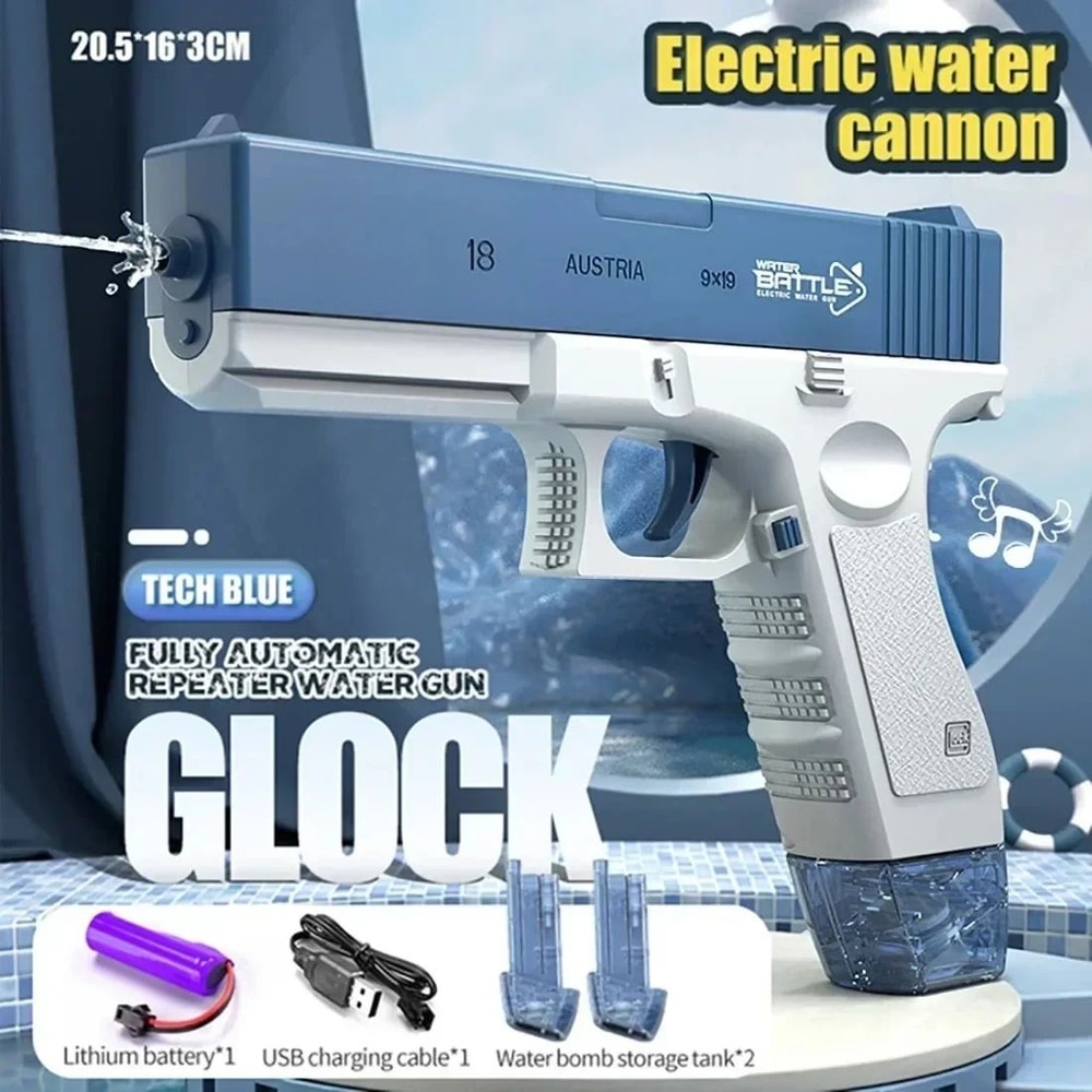 AquaStrike Pro M416 Electric Water Gun Fully Automatic Rechargeable Blaster For Kids Teens 12