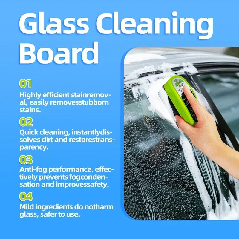 Car Glass Oil Film Remover Wipe Crystal Clear Windshield Window Cleaner 4