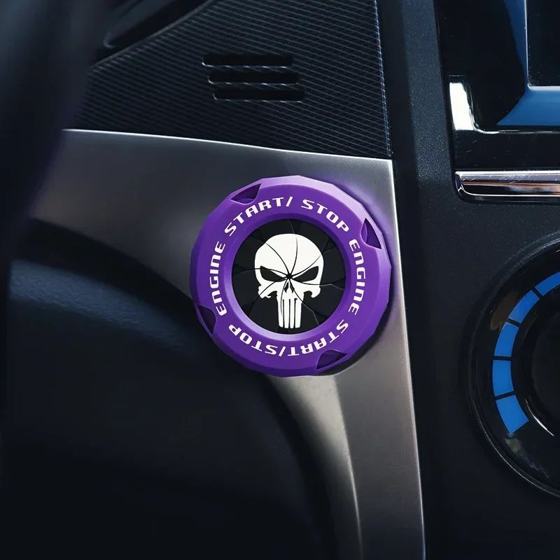 OneTouch Rotary Start Button Cover Durable Ignition Protection Ring For Cars Motorcycles 5