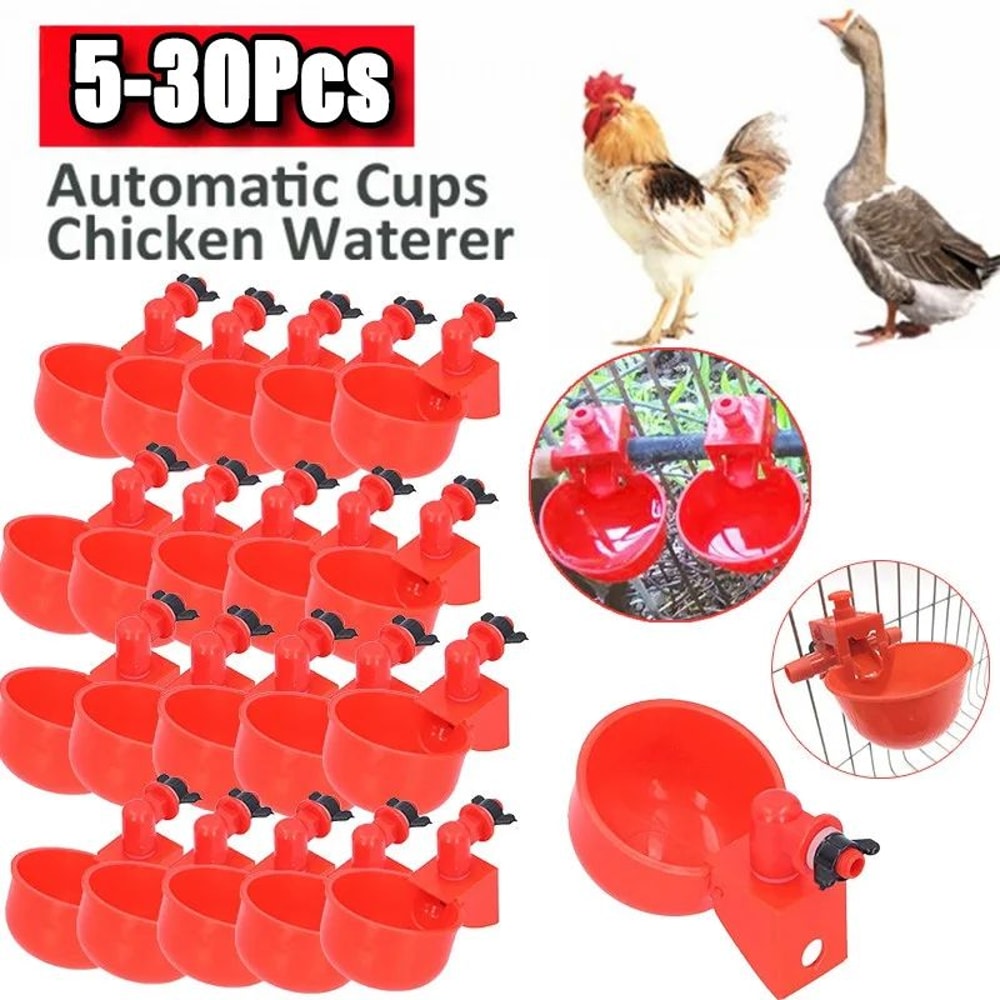Automatic Poultry Waterer Cups Chicken Drinking Cups Poultry Water Dispenser System 0