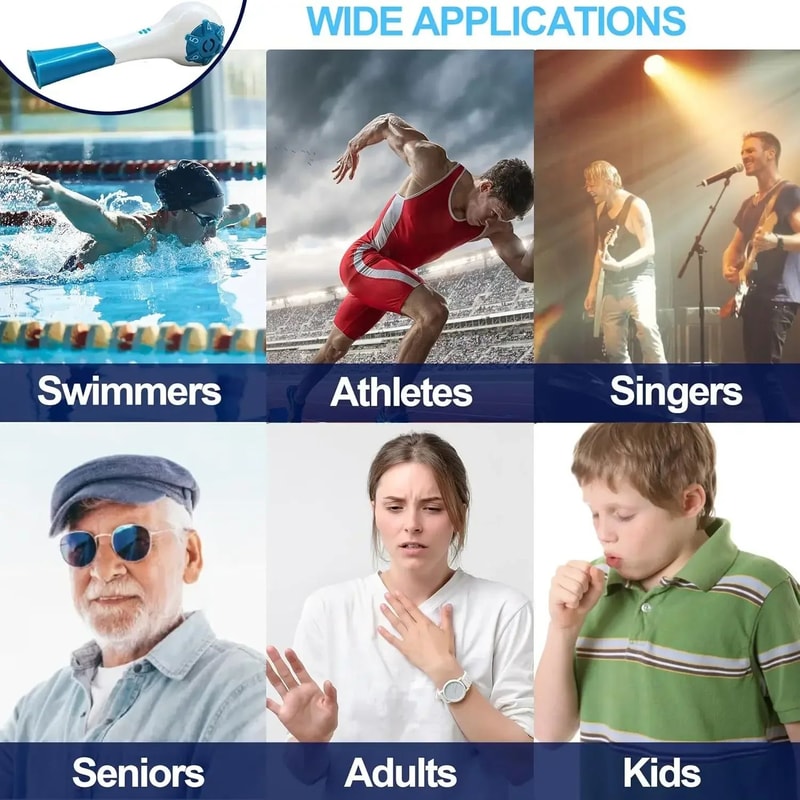 Adjustable Resistance Breathing Trainer For Lung Capacity Endurance 4