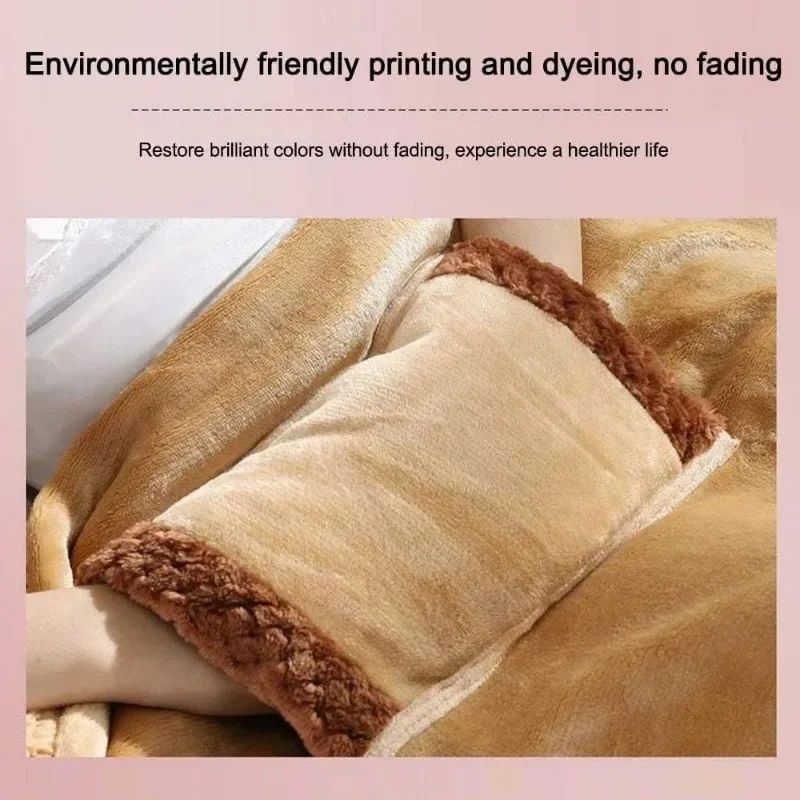 USB Rechargeable Winter Warming Flannel Electric Blanket With Pocket Portable Heated Knee Hand Wa 3