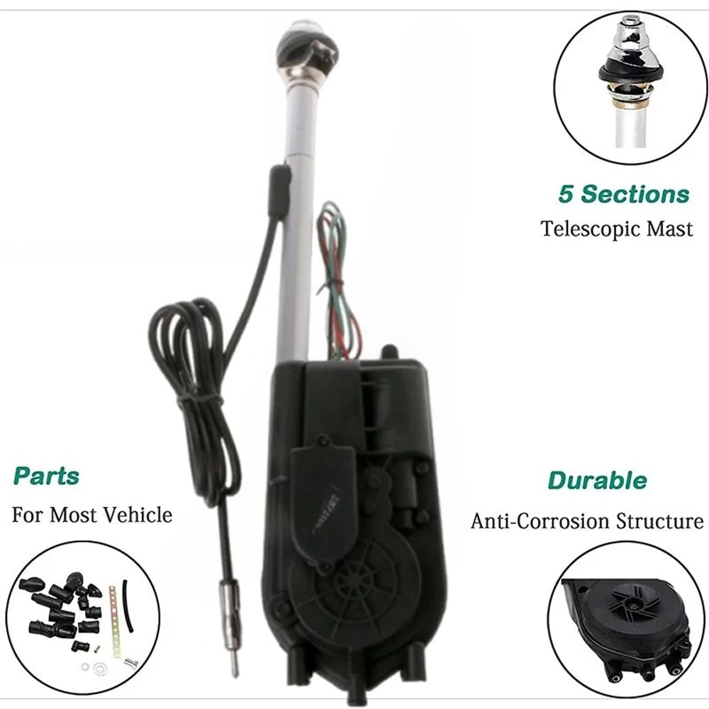 Mercedes Power Antenna Replacement Kit 12V AMFM Exterior Aerial For W140 W126 W124 W201 3