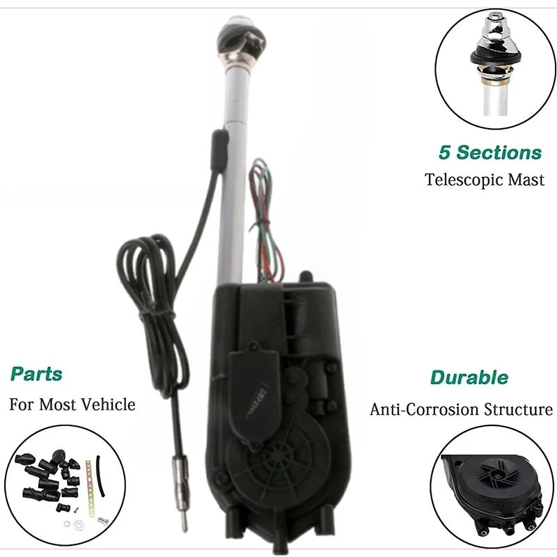 Mercedes Power Antenna Replacement Kit 12V AMFM Exterior Aerial For W140 W126 W124 W201 3