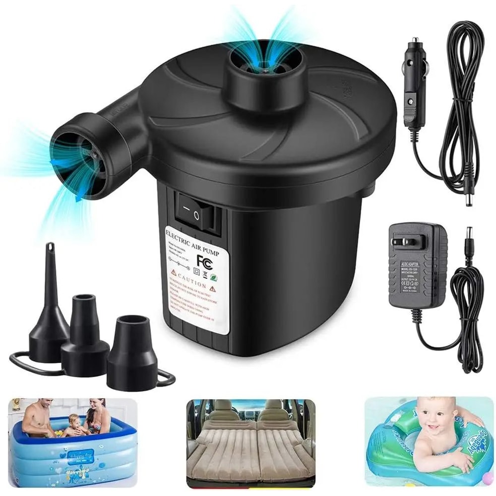 RapidFlow Portable Electric Air Pump HighPressure Fast Inflator Deflator 0