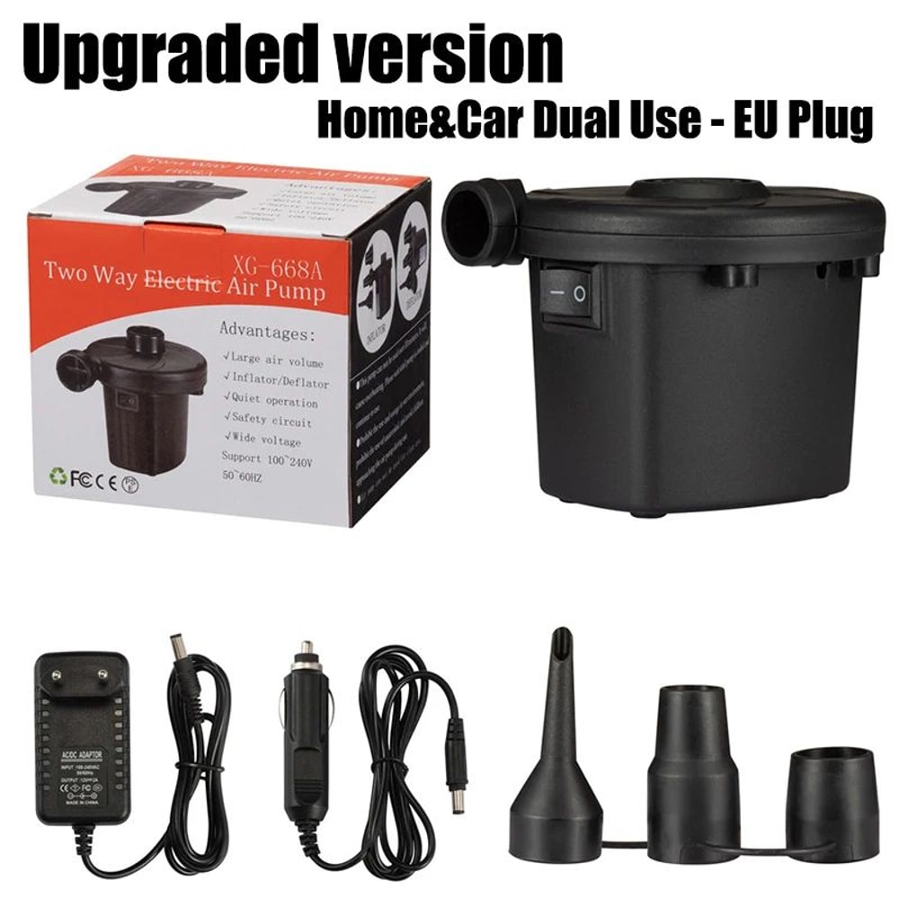 RapidFlow Portable Electric Air Pump HighPressure Fast Inflator Deflator 7