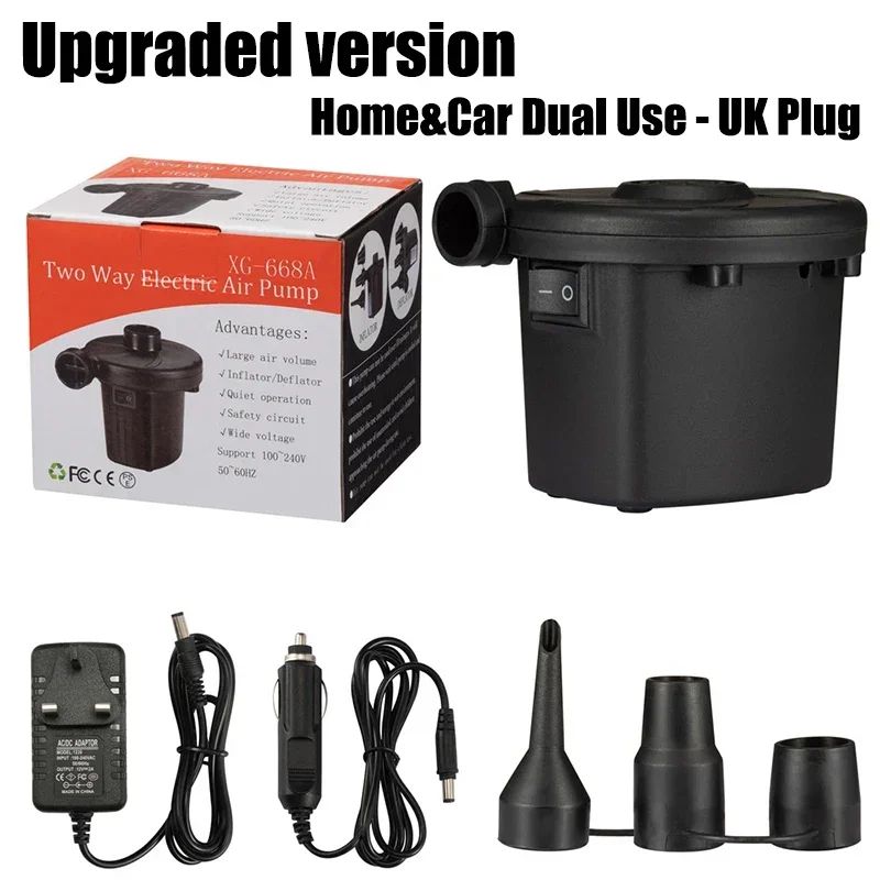 RapidFlow Portable Electric Air Pump HighPressure Fast Inflator Deflator 8