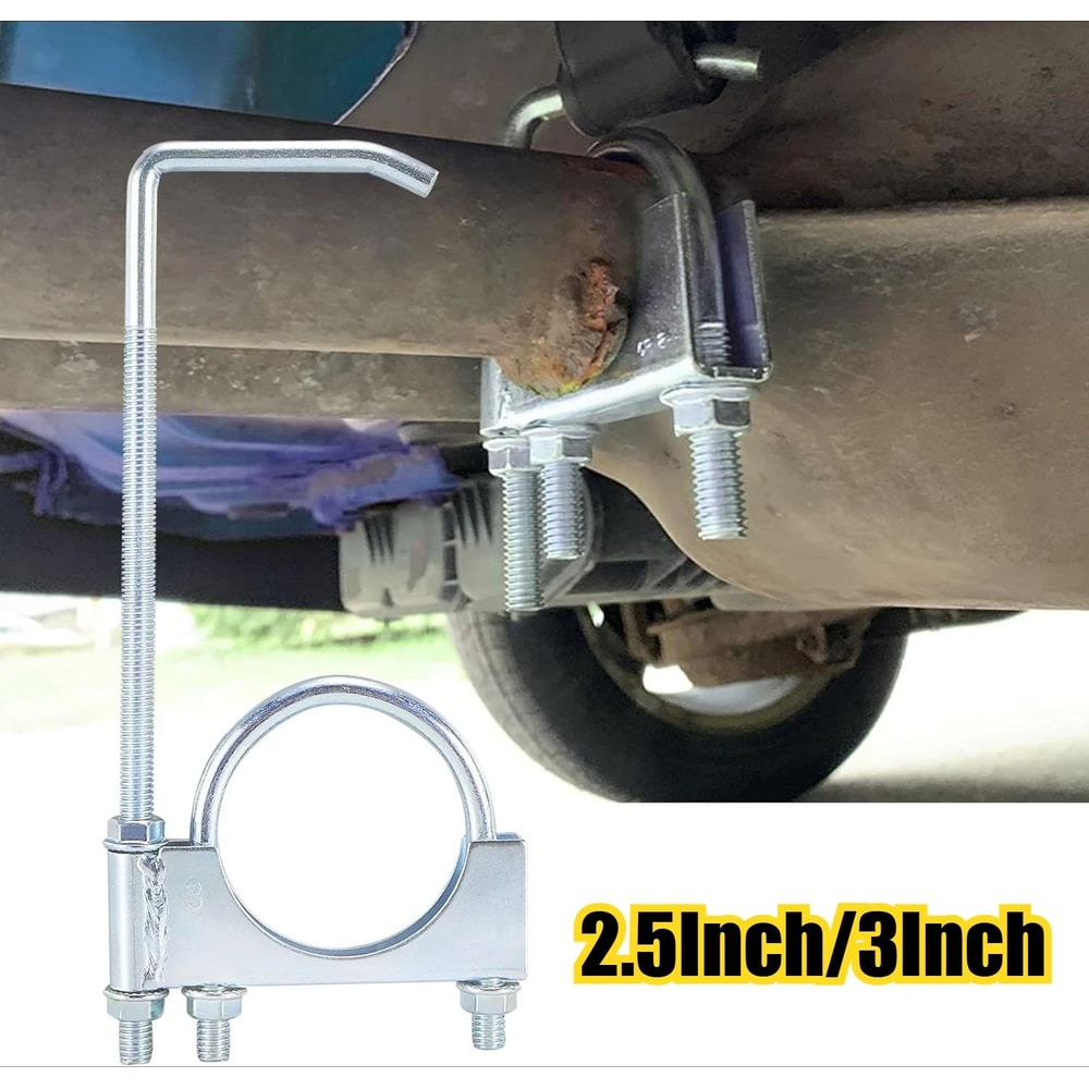 HeavyDuty 25 Inch Exhaust Clamp With Hanger For Secure Muffler Support 0