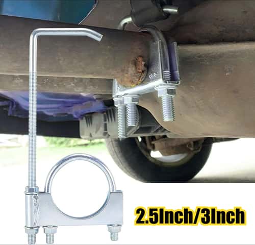 Heavy-Duty 2.5 Inch Exhaust Clamp with Hanger for Secure Muffler Support
