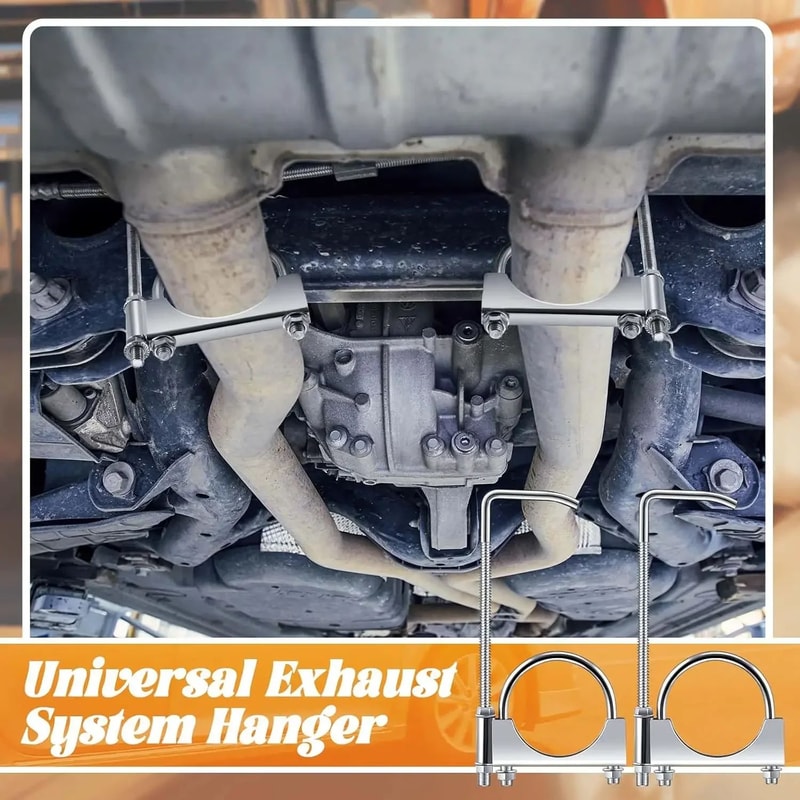 HeavyDuty 25 Inch Exhaust Clamp With Hanger For Secure Muffler Support 2