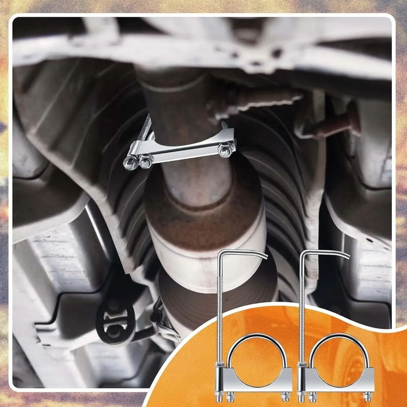 HeavyDuty 25 Inch Exhaust Clamp With Hanger For Secure Muffler Support 3