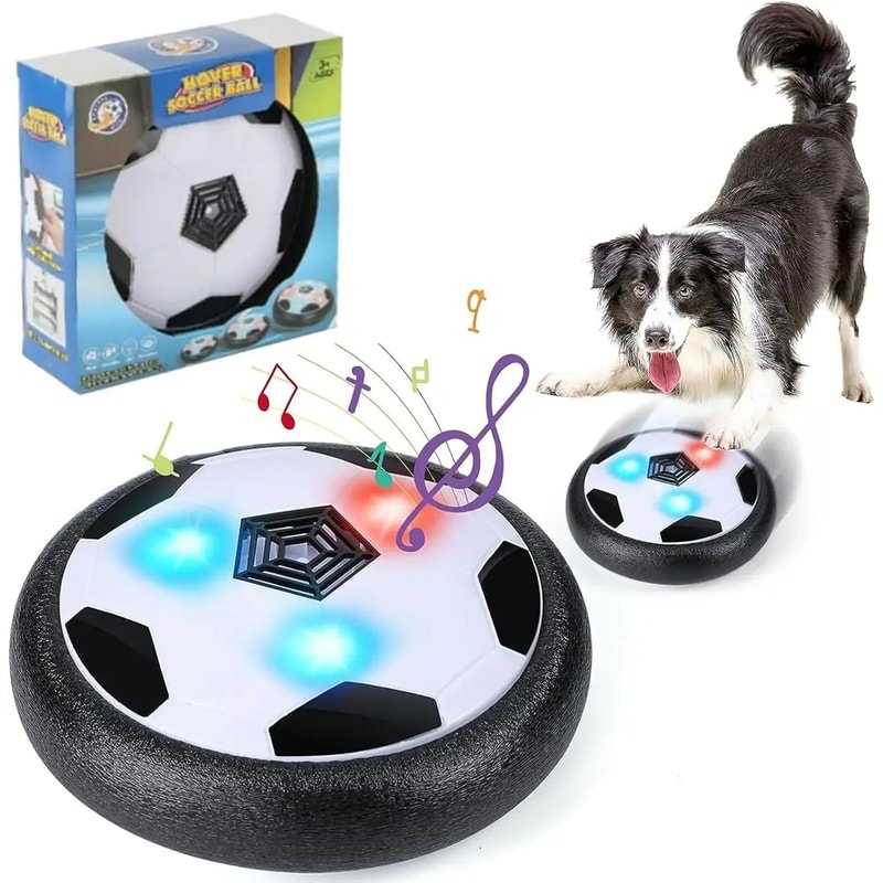 UFO Hover Ball Interactive Dog Toy With LED Lights Music For Indoor Play 0