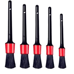 professional car detailing brush set for interior, wheels & rims (1–5 pcs)