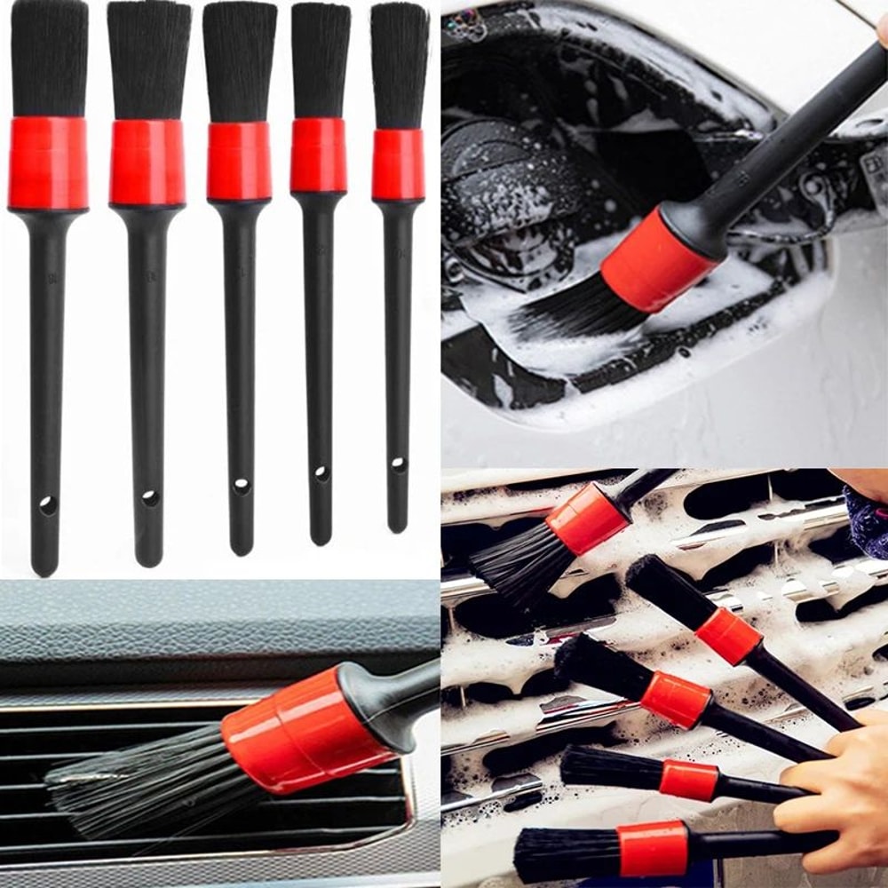 Professional Car Detailing Brush Set For Interior Wheels Rims 15 PCS 2