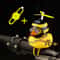 Yellow Rubber Duck Car Ornament With Helmet Propeller Fun Dashboard Duck Decoration Squeeze Toy 3