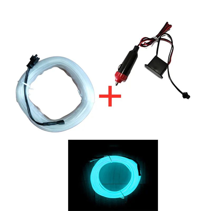 USB Neon LED Car Interior Light Strip Flexible Ambient Lighting 13