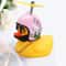 Helmeted Yellow Duck Bike Ornament Cute Bike Duck Accessory For Cycling Motorbike Decor 3